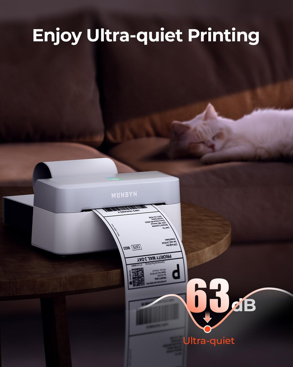 Bluetooth Thermal Label Printer, Wireless 4x6 Shipping Label Printer | Work for Small Business, Compatible with