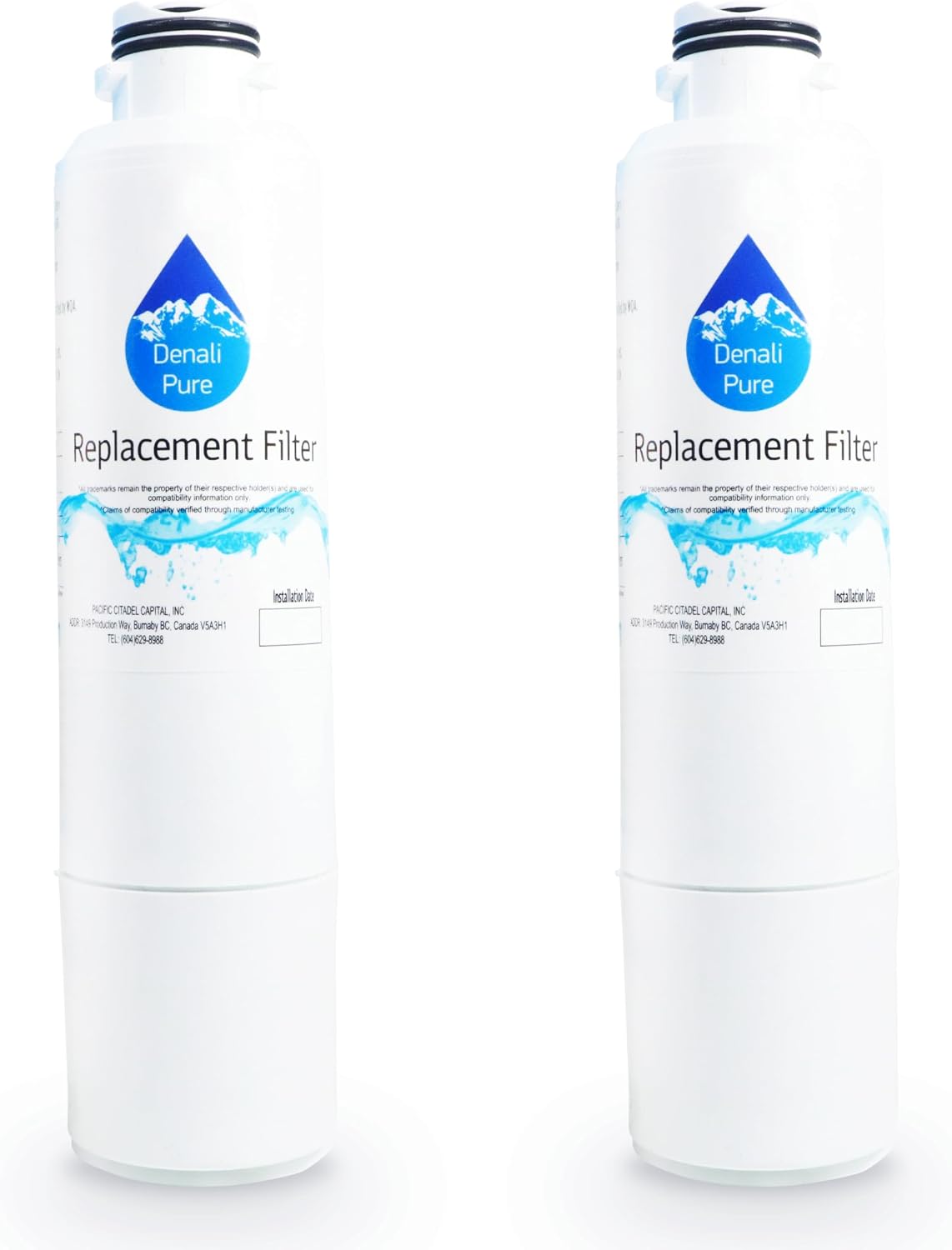 2-Pack Replacement for Samsung RS267TDBP Refrigerator Water Filter