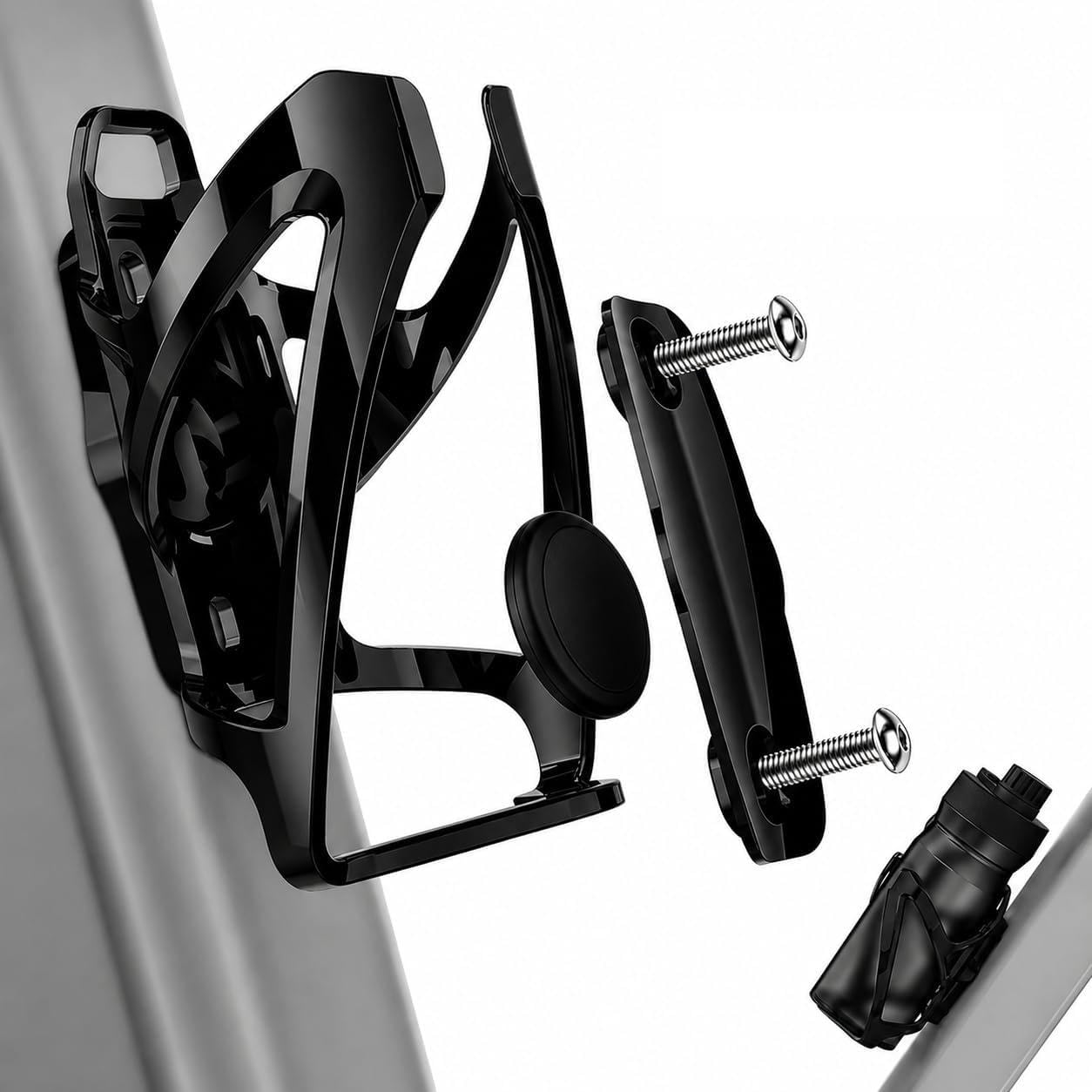 Bike Water Bottle Cage with Built-in Item Finder, Works with Find My App, Hidden Anti-Loss Bicycle Finder, No Extra