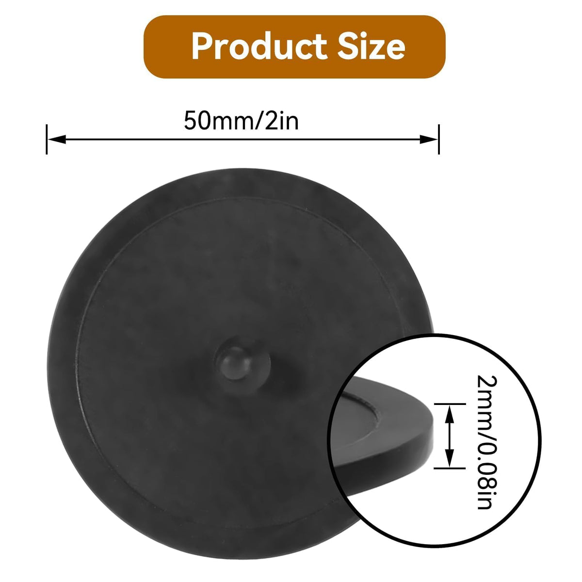 2 Pack 50mm Cleaning Disc Backflush Disc, Espresso Backflush Cleaning Disc Rubber Espresso Machine Blind Filter Backflush Cleaning Pad Disk Backflush Disk Backflush Disc for Espresso Makers, Black