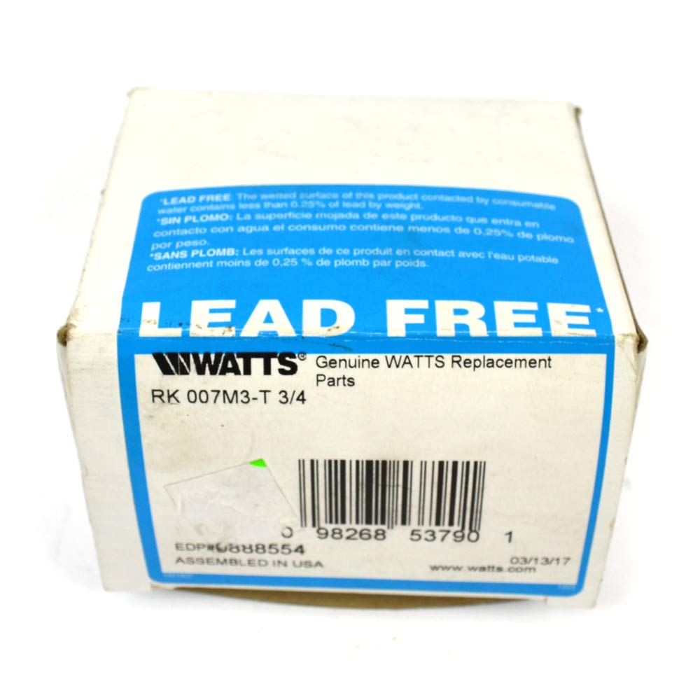 Watts 3/4 IN Double Check Valve Total Repair Kit, RK-007, 0888554, 0.75 Inches, Rubber, 1 Kit