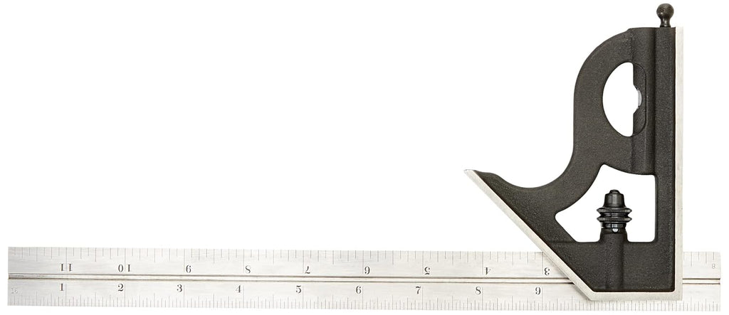 Starrett Steel Combination Square with Square Head, 12" Blade Length