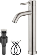 Brushed Nickel Vessel Sink Faucet Tall Bathroom Faucet