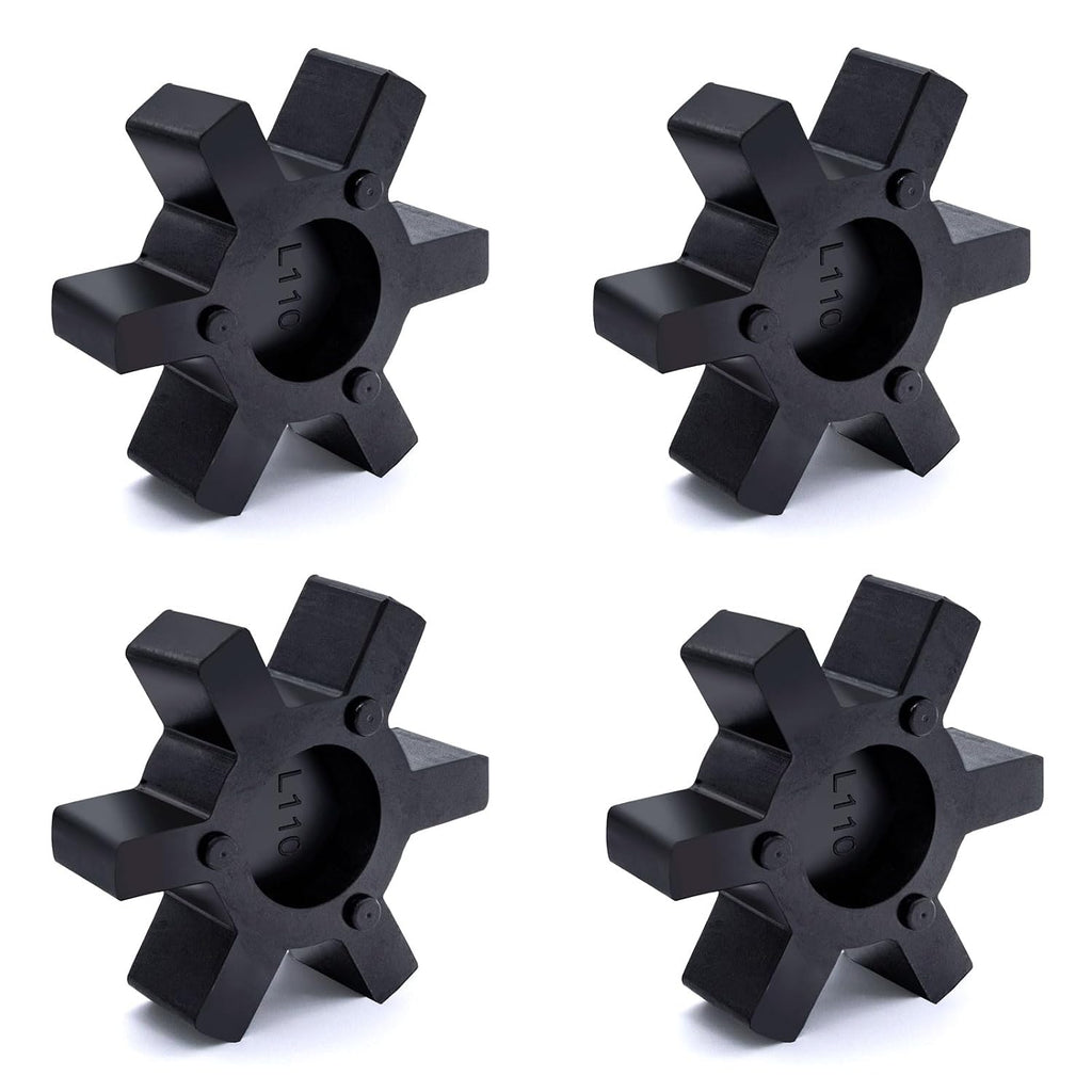 Flexible L110 NBR Rubber Spider Insert Solid Spider Center Inserts Fits for Lovejoy Martin L-Jaw Coupling (4 Pack)