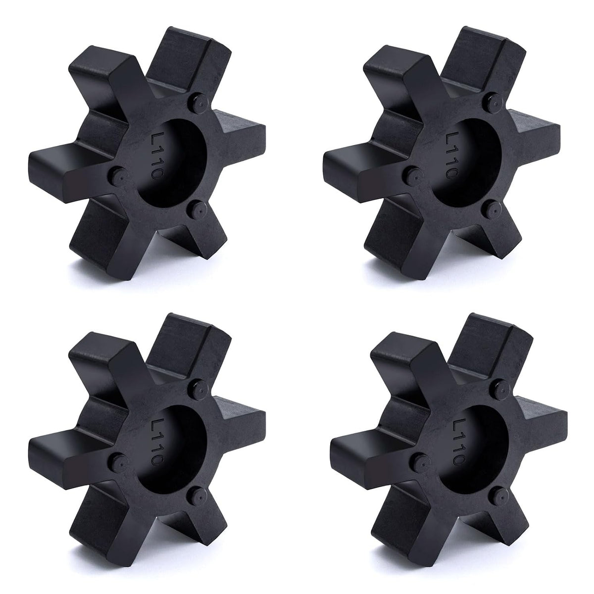 Flexible L110 NBR Rubber Spider Insert Solid Spider Center Inserts Fits for Lovejoy Martin L-Jaw Coupling (4 Pack)