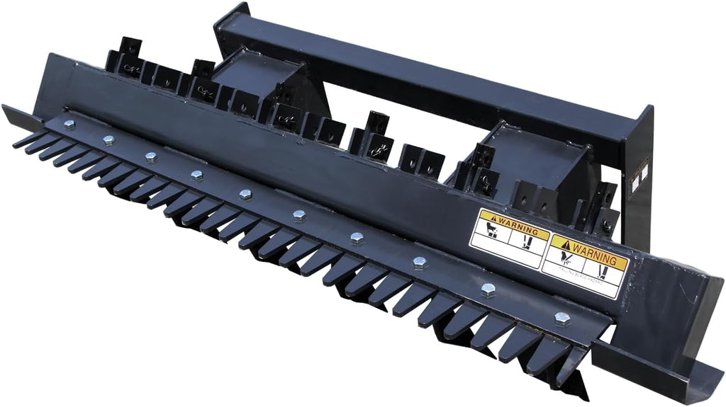 Skid Steer Leveler Ripper Scarifier Ripping Skid Steer Attachments Ripper Accessories- 72 in Width, 6 Standard Teeth