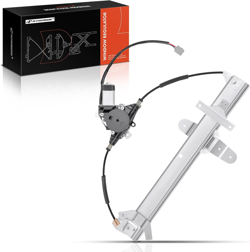 A-Premium Rear Driver Side Power Window Regulator with Motor Assembly