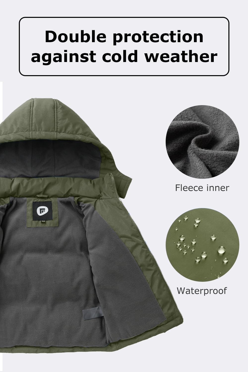 Boys Winter Coat Boys' Thick Puffer Jackets with Removable Hood Warm Quilted Coats Big Boys