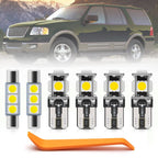 12Pcs White LED Interior Light Bulbs Kit for Fo'rd Expedition 1997-2002