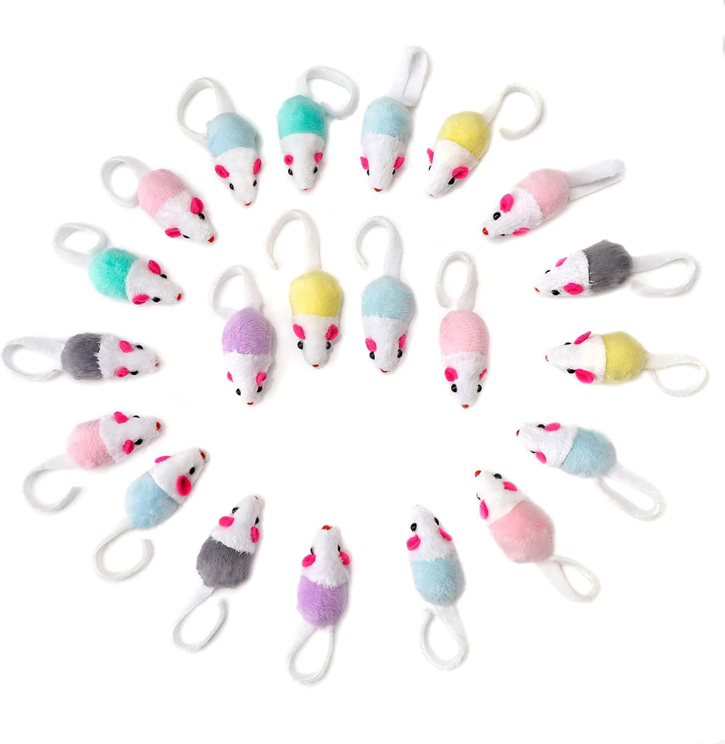 36 Pack 1.8 Inch Small Interactive Cat Toys Mice with Catnip Rattle Sound Mouse for Indoor Cats Kitten Play