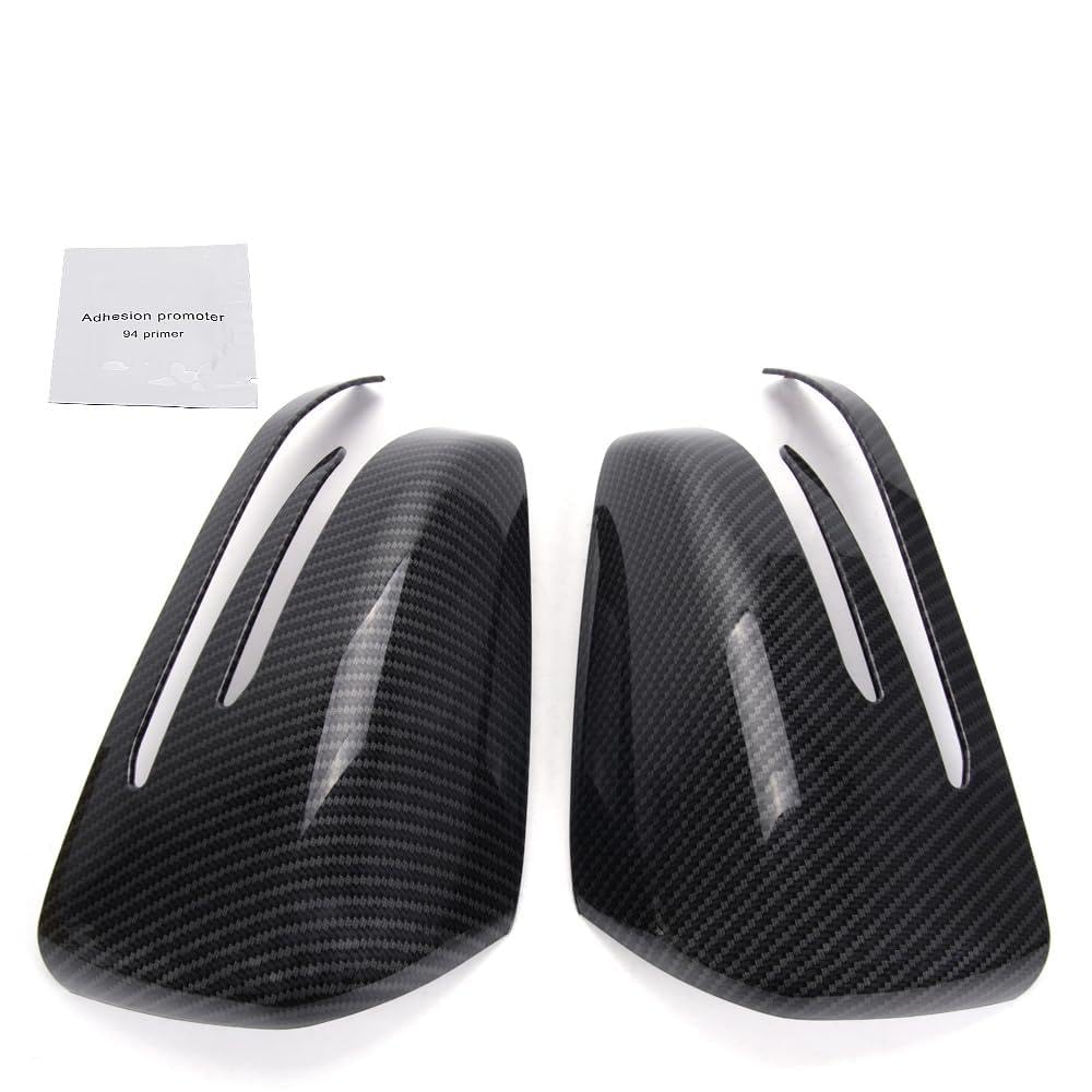 Side Mirror Cap Covers Compatible with Mercedes Benz Carbon Fiber Pattern
