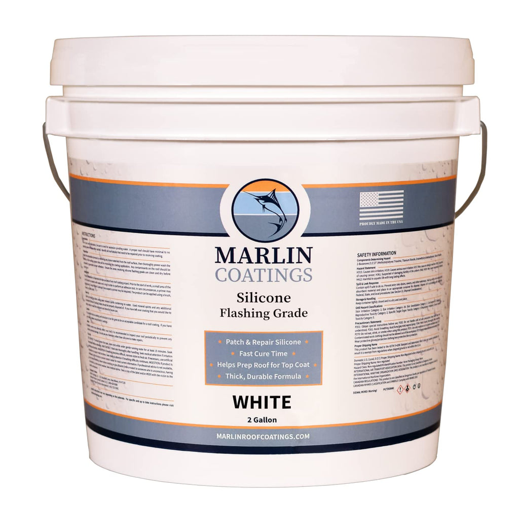 100% Silicone Roof Patch – Prevent and Repair Leaks – Complete Waterproofing – Easy Trowel or Brush Application…(1/2