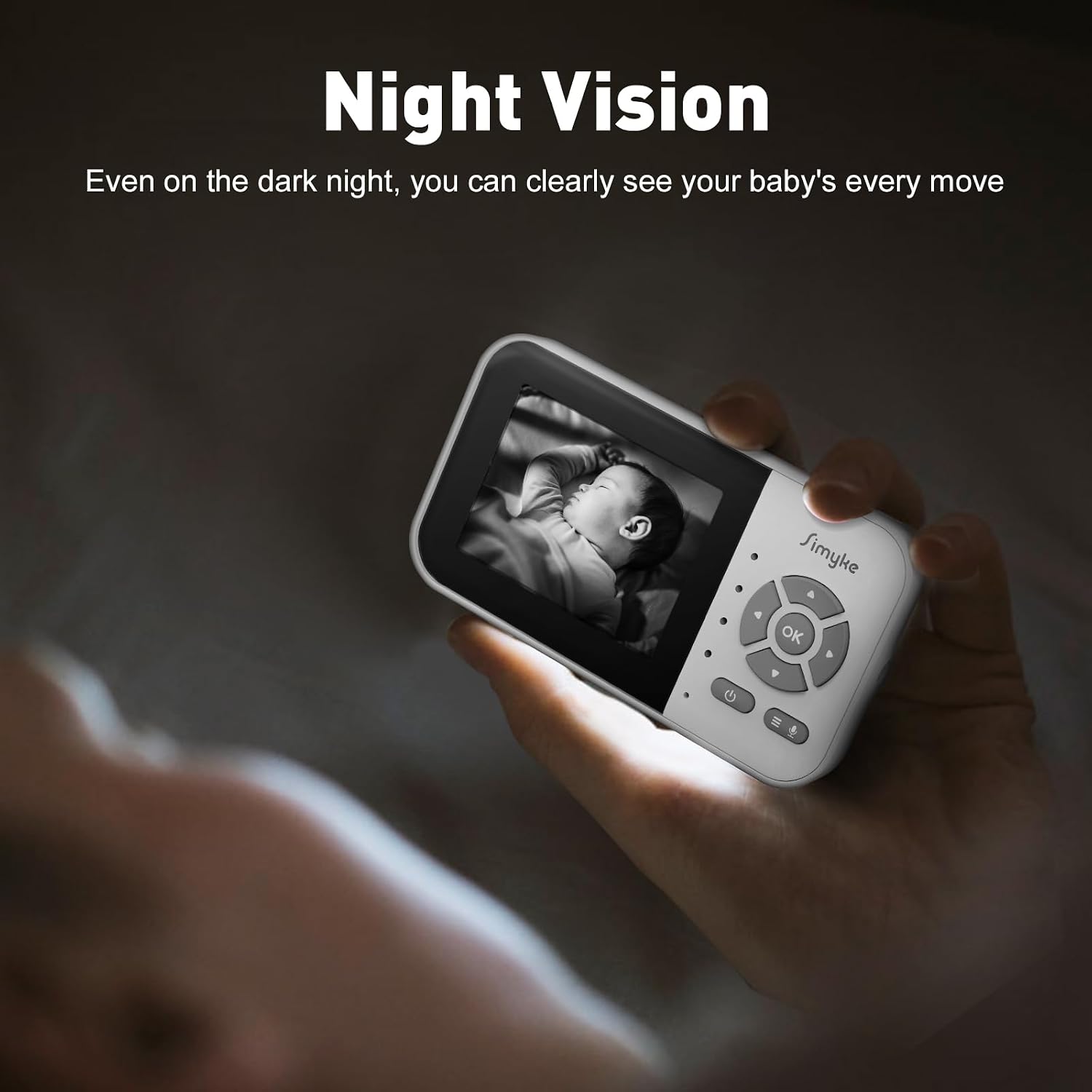 Upgrade Video Baby Monitor,WiFi Baby Camera,2.8" Display and App Control,1200ft Long Range,2 Way Talk,Auto Night