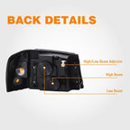 Headlight Assembly Compatible with 2002-2009 GMC Envoy, Headlamp w/o Bulb Replace# 15866071 15866070