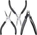 Jewelry Pliers, Cridoz Beading Pliers Set with Needle Nose Pliers, Round Nose Plier and Wire Cutter for Jewelry