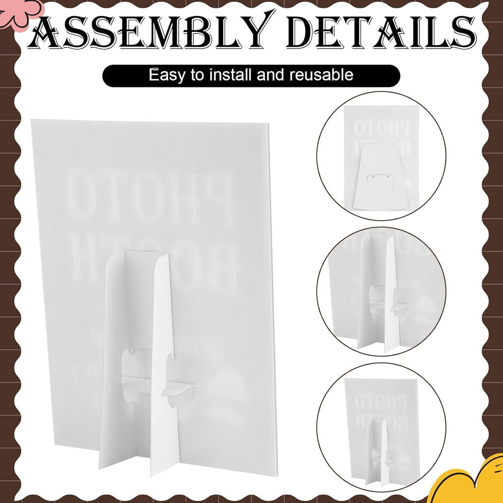 Happiness Photo Booth Sign with Stand Retro Party Photo Frame Props