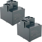 T9AS1D22-12 (2-Pack) 30A 240VAC 12VDC Coil Power Relay Compatible with GE Whirlpool Range Oven HVAC Control, SPST-NO 4-Pin PCB & 2-Tab Top Terminals Replacement for 1424169, PB163
