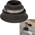 Roof Pipe Flashing Collar Repair Boot for 2.5″–3″ Vent Pipes — Thermoplastic Rubber Roof Vent Boot with Stainless