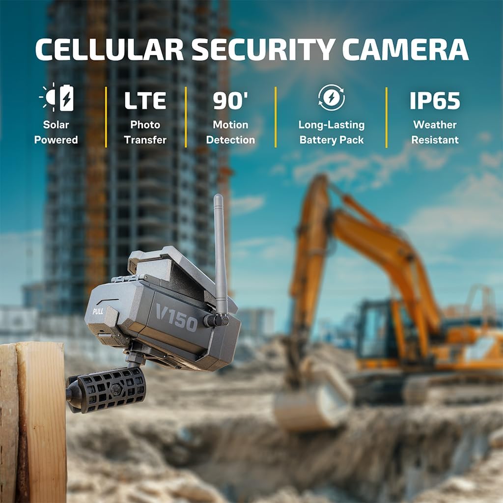 V150 Twin Pack Solar-Powered LTE Cellular Home Security Outdoor Camera | Motion Activated Photo Capture Nightvision