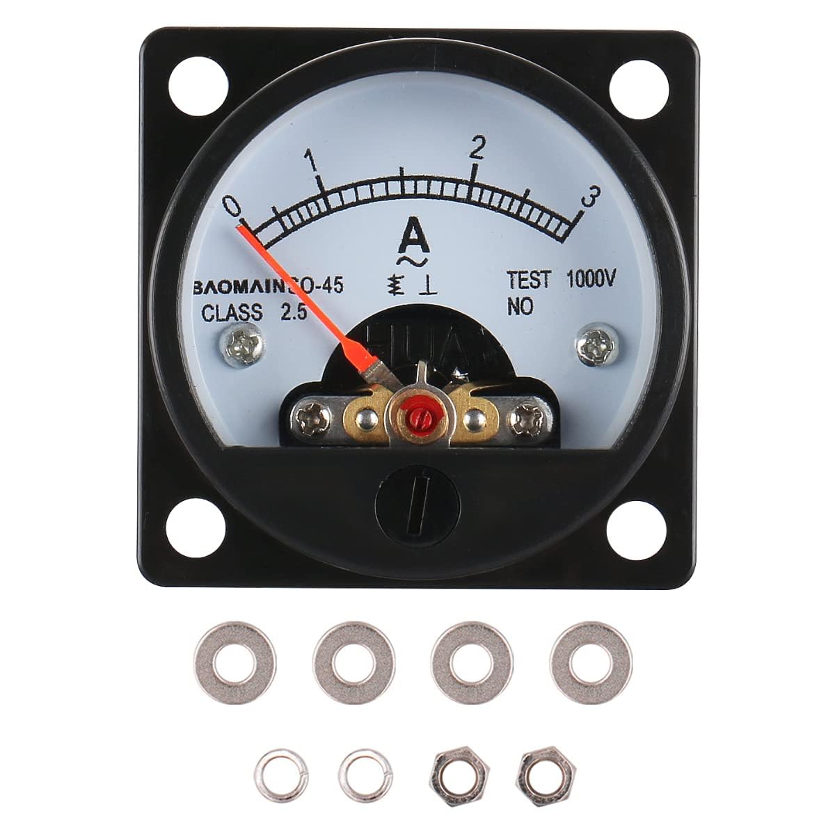 BAOMAIN SO-45 AC 0-3A Class 2.5 Analog Panel Amp Ammeter
