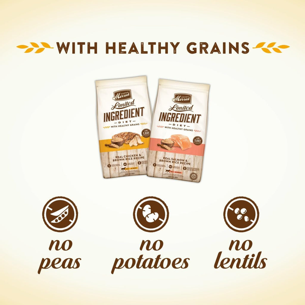 Limited Ingredient Diet Grain Free Dry Dog Food, Premium and Healthy Kibble, Salmon and Sweet Potato - 4.0 lb. Bag