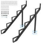 Stair Step Riser w/Reinforcing Support Legs, 5-Step 2 PCS Stair Stringer
