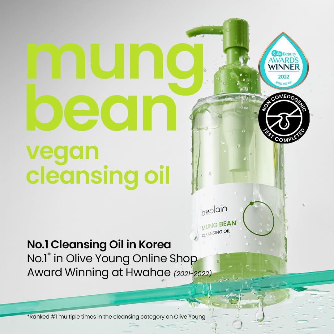 Mung Bean Double Cleansing Duo, Oil 6.76 & Face Wash 5.07 fl oz