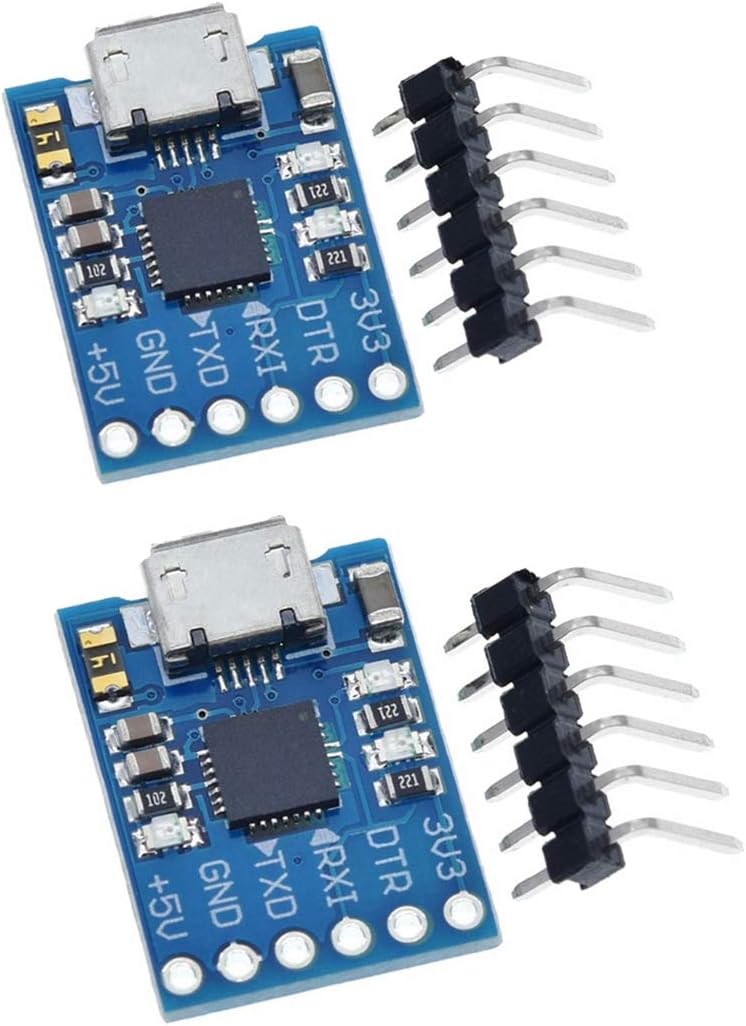 HiLetgo 2pcs CP2102 Micro USB to UART TTL Module 6 Pin Serial Converter STC Replace FT232