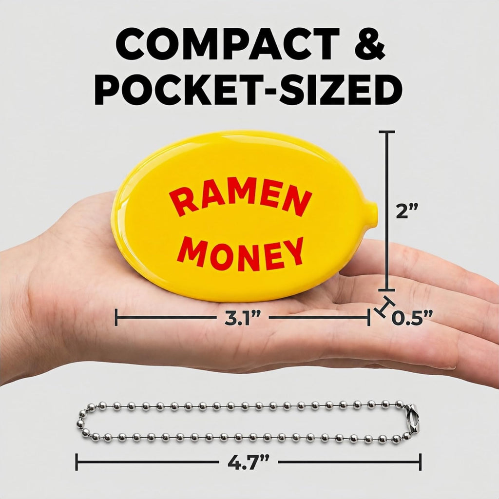 Rubber Squeeze Coin Pouch Ramen Money Change Purse
