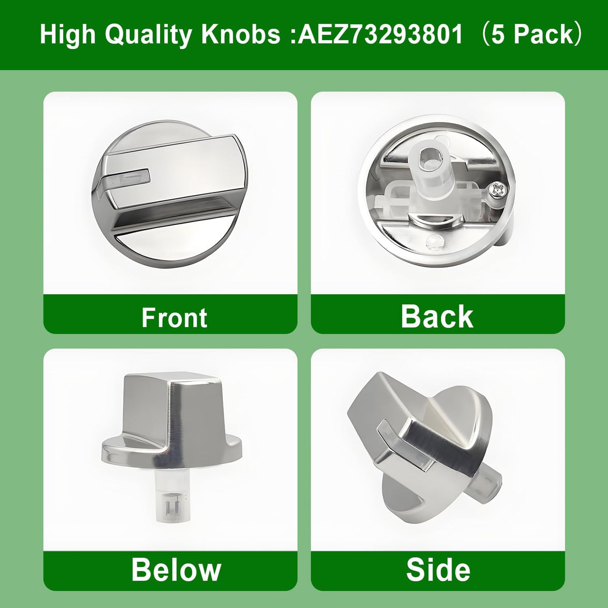 5Pack AEZ73293801 Burner Control Knob Compatible with LG Gas Range