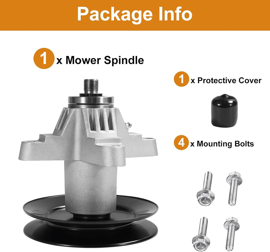 618-04126 918-04126 Spindle Assembly 618-04125A, 918-04126A, 918-04126B, 918-04125, 918-04125A, 918-04125B Replace for MTD Cub Cadet for Troy Bilt RZT50 LT1050 50" Deck Lawn Mower 1120370