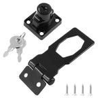 2 Pcs Keyed Hasp Locks, 2.5 Inch, Black Safety Hasp with Lock