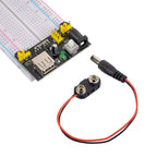 Breadboard Kit with Power Supply Module， Jumper Wires，Battery Clip，830 & 400 tie-Points Breadboard