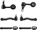 6PC Front Inner Outer Tie Rod End Sway Bar End Link Kit
