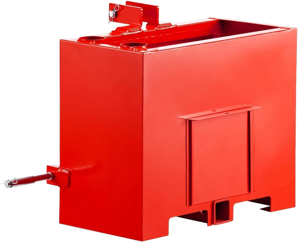 Red Ballast Box 3 Point Category 1 Tractor Quick Tach Hitch Counterweight | Category 1, Quick Tach Hitch, 3 Point