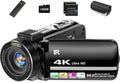 4K Video Camera Camcorder 96MP UHD Vlogging Camera for YouTube 18X Digital Zoom 3.0 IPS 270° Rotation Touch Screen