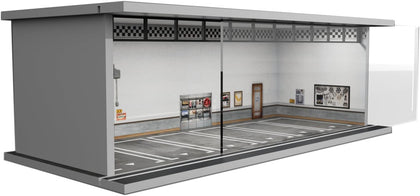 1/64 Diorama Display Case with LED Lights for 1/64 Scale Model Car | Stackable Garage Compatible with Hot Wheels