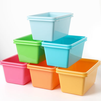 12 Pack Classroom Storage Bins Book Bins for Classroom, Pastel