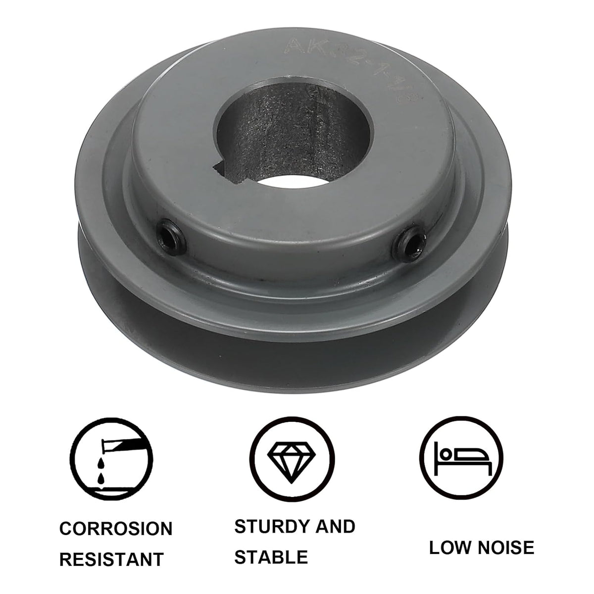 uxcell AK32-1 1/8 V-Belt Sheave 1 1/8"Bore 3.25"OD Single Groove Web Sheave