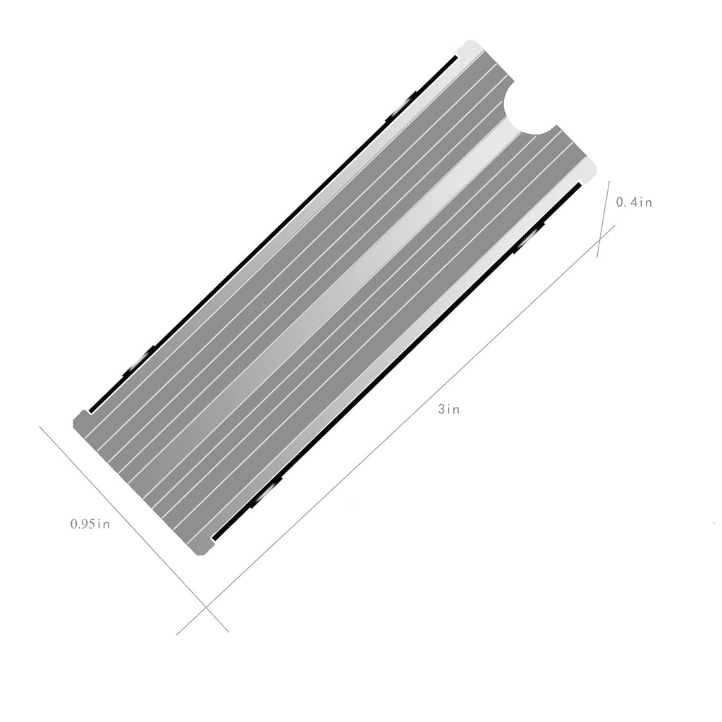 SGTKJSJS M.2 Heatsink Cooler 2280 SSD Double-Sided Heat Sink with Thermal Silicone pad for PS5/PC PCIE NVME M2 SSD (Silver)