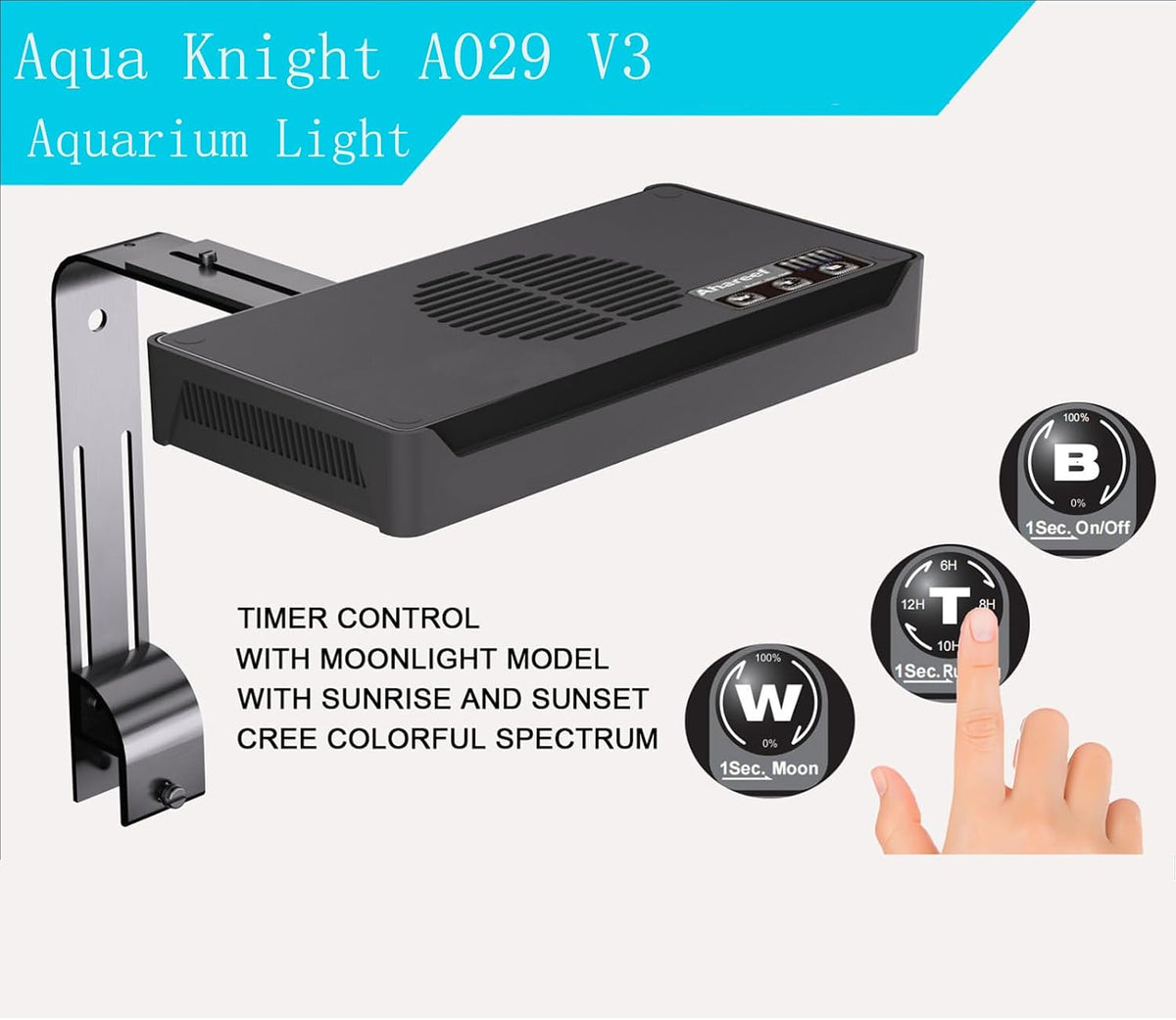 Aquarium Light 30W Reef Light for Coral SPS LPS Saltwater Light