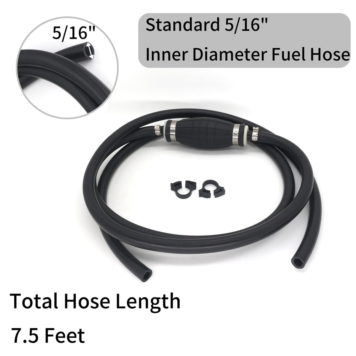 5/16" 7.5FT Outboard Fuel Line Kit for Suzuki Marine Boat Motors Engines