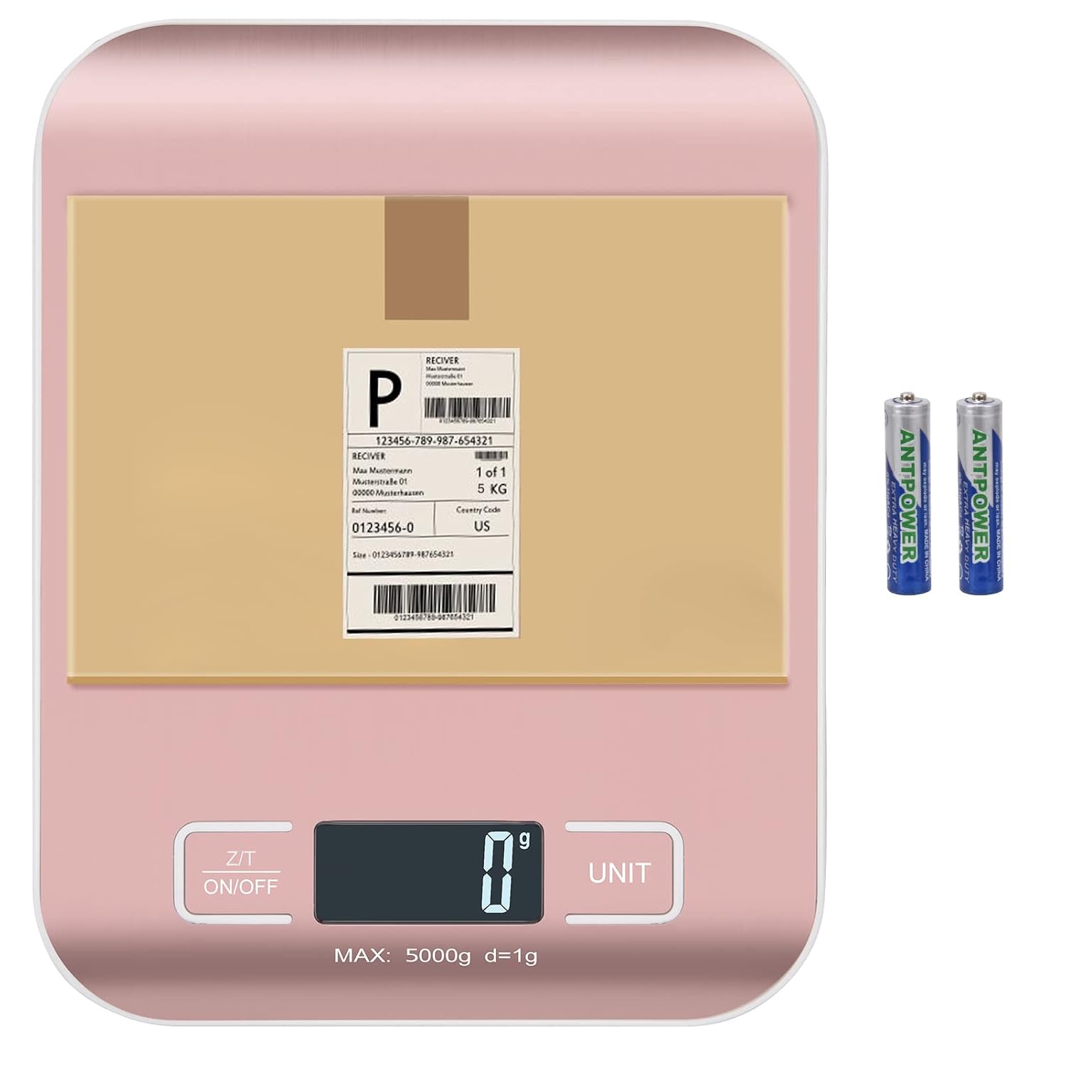 Digital Shipping Scale,Stainless Steel Panel, Accurate Portable Postal Scale for Packages, Small Business,Kitchen