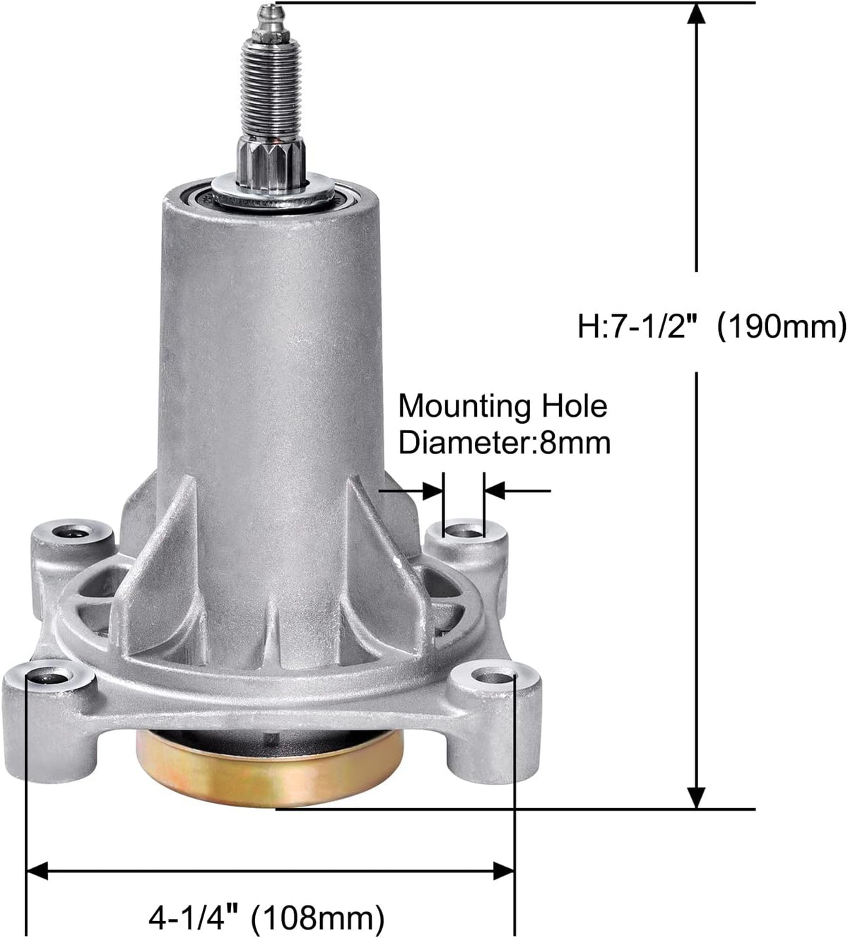 Spindle Assembly for Mower Deck Replace 187292 192870 532187292 532187281 587819701, Mandrel Kit with Bolts Fits
