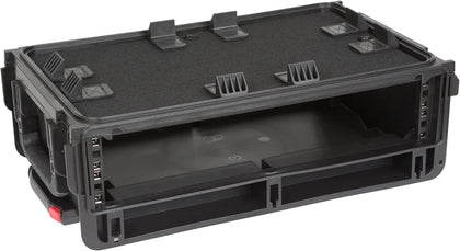 Studio Flyer Rack Case - 2U Waterproof Carry-on with Laptop Surface, Molded Rack Rails, Rubber Cleats and Quiet