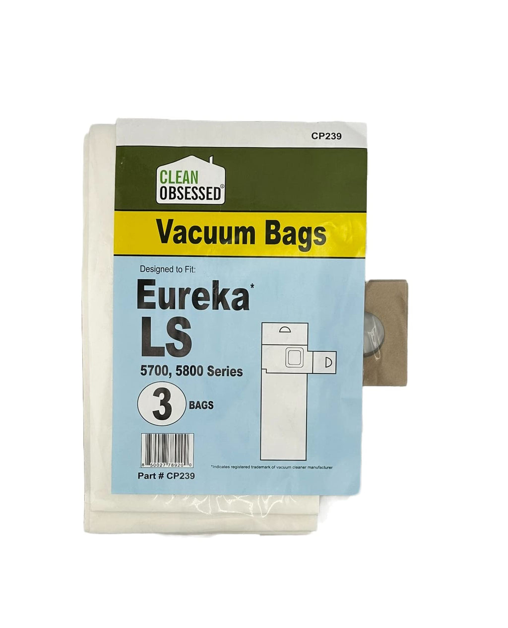 Clean Obsessed Replacement For Eureka Type LS Micro Paper Bags, 3/Pk
