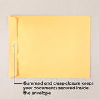 10x13 Kraft Clasp Envelopes, Brown, Heavyweight, 100/Pack
