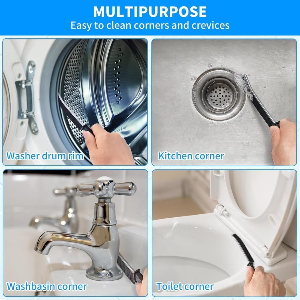 Washing Machine Cleaner Brush Set (6-Pcs) for Front & Top Load Washers – Deep Cleaning Kit for Rubber Seal, Drum