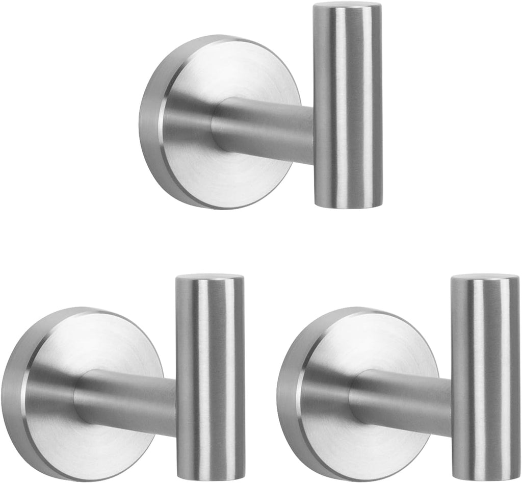 Bath Towel Hooks- SUS 304 Stainless Steel Robe Hook Holder, Heavy Duty Coat Hook for Bathroom Livingroom Hotel