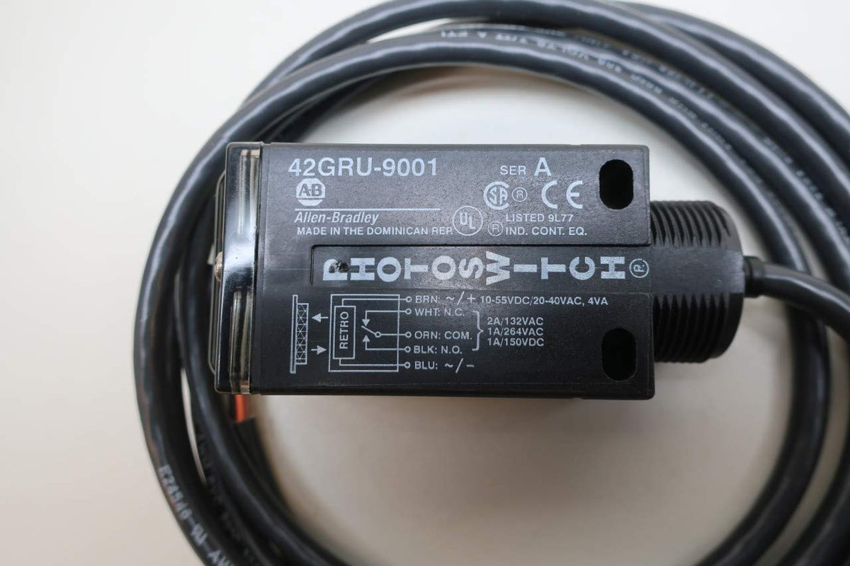 ALLEN BRADLEY 42GRU-9001 PHOTOSWITCH RETROREFLECTIVE Sensor 20-40V-AC SER A